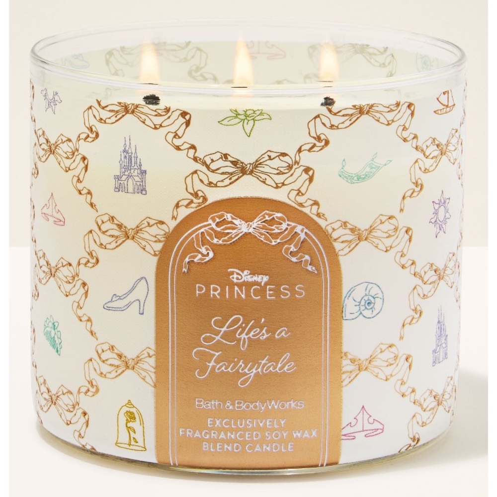 Disney©️ Princess Life's a Fairytale 3-Wick Scented Candle B&BW 14.5oz/411g, NWT